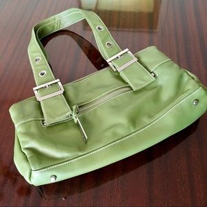 Perlina Olive Green Leather Purse